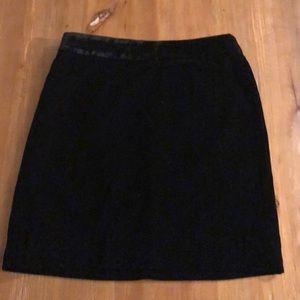 J. Crew black velvet skirt